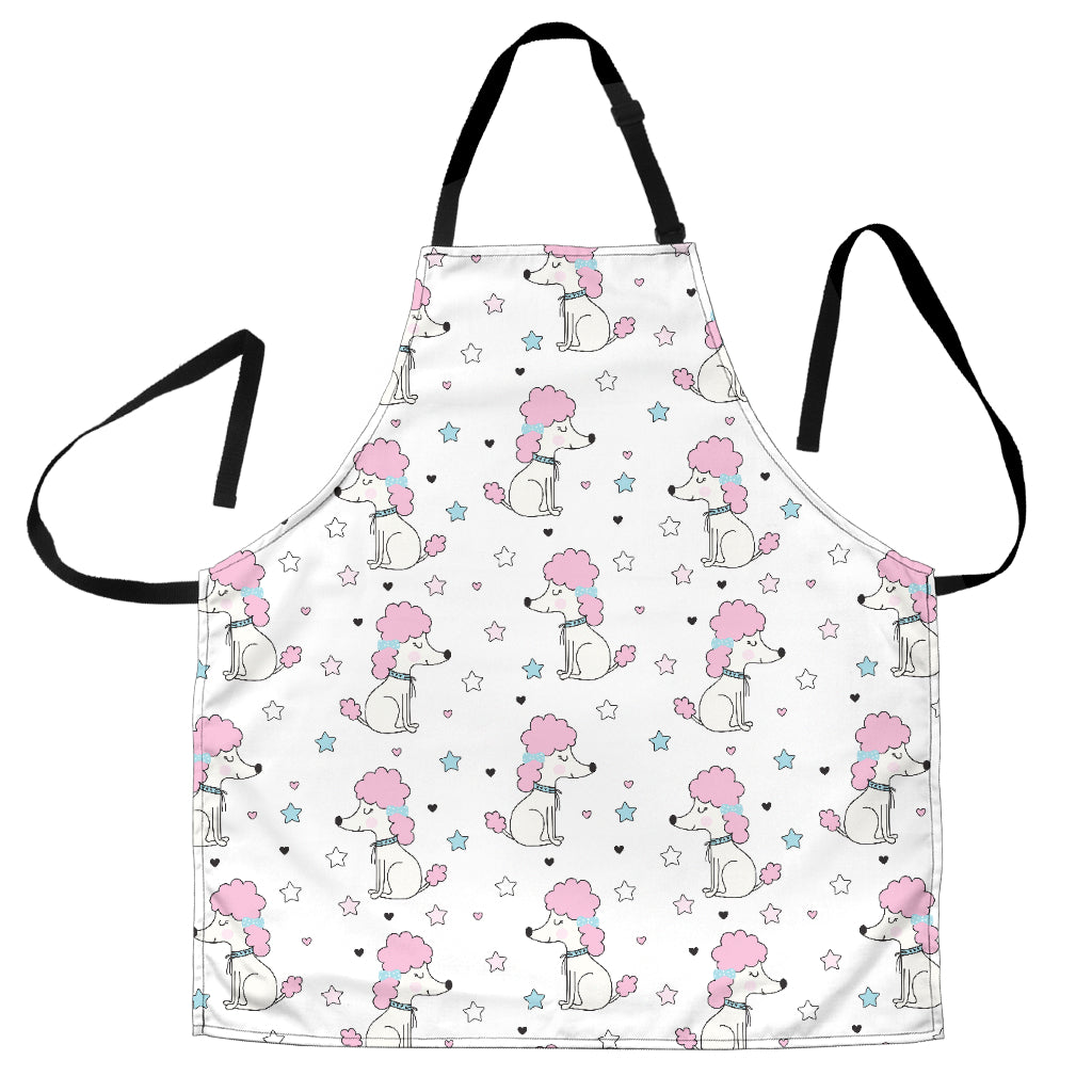 Cute Poodle Dog Star Pattern Adjustable Apron