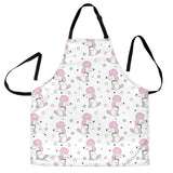 Cute Poodle Dog Star Pattern Adjustable Apron