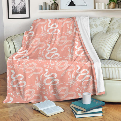 Snake Lilies Flower Pattern Premium Blanket