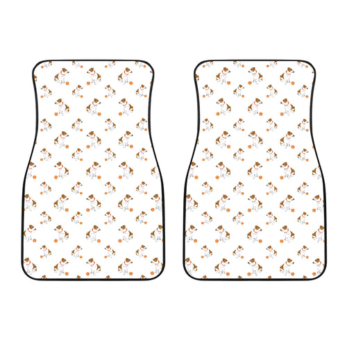 Jack Russel Pattern Print Design 05 Front Car Mats