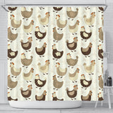 Cute Rooster Chicken Cock Shower Curtain Fulfilled In US