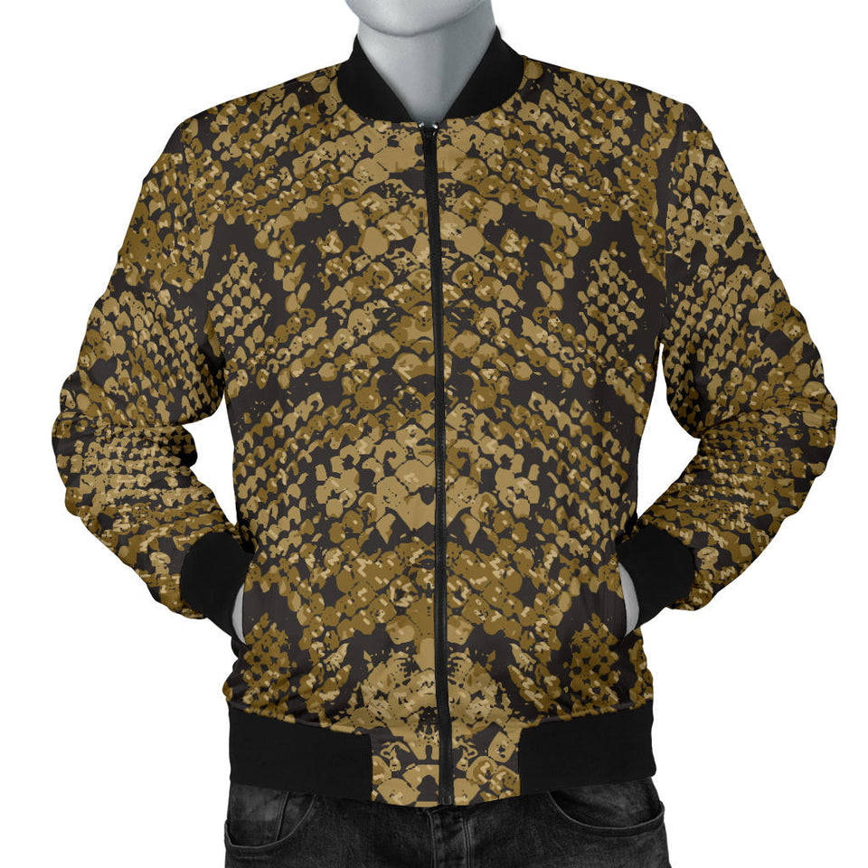 Snake Skin Pattern Men'S Bomber Jacket