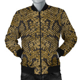 Snake Skin Pattern Men'S Bomber Jacket