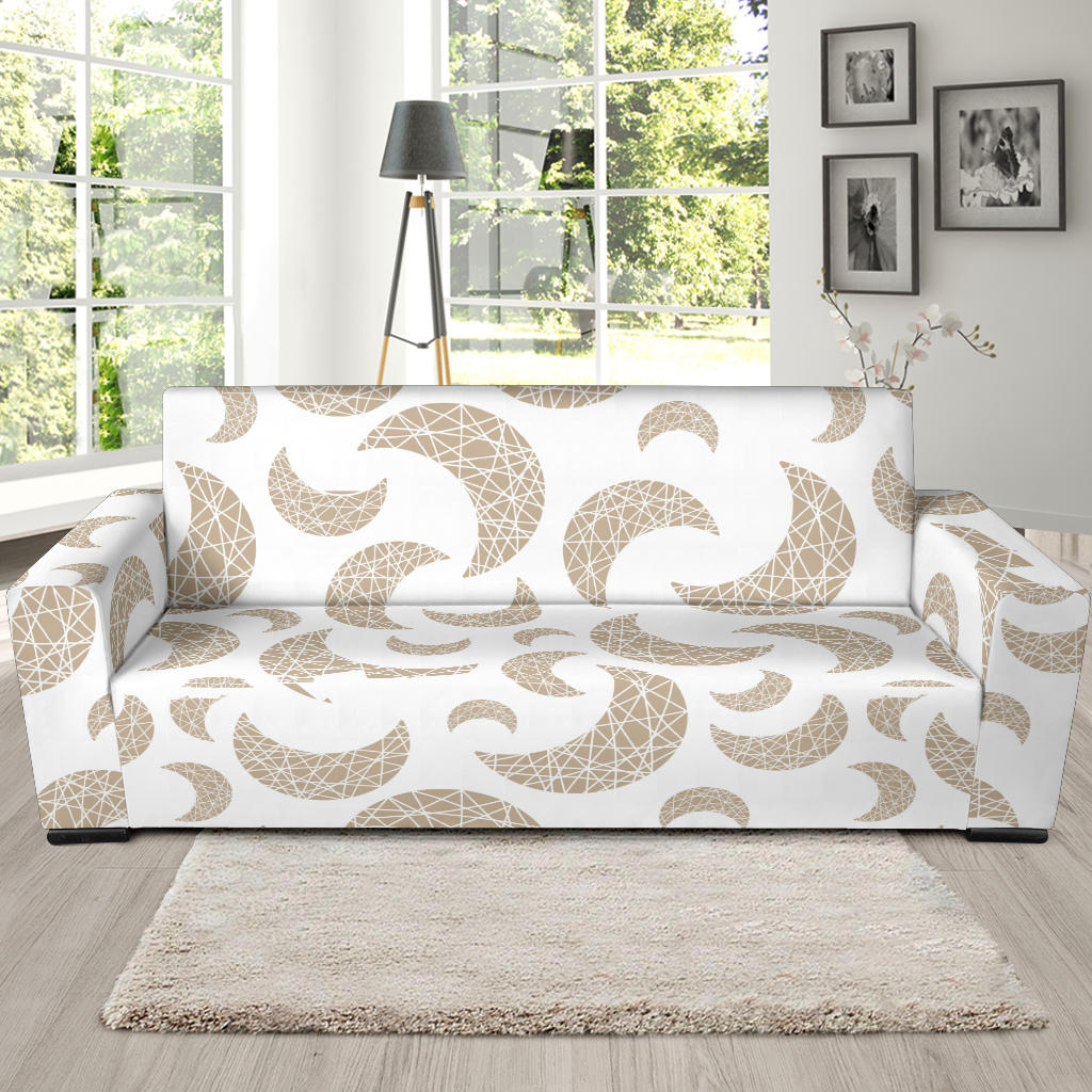 Cool Gold Moon Abstract Pattern Sofa Slipcover