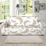 Cool Gold Moon Abstract Pattern Sofa Slipcover
