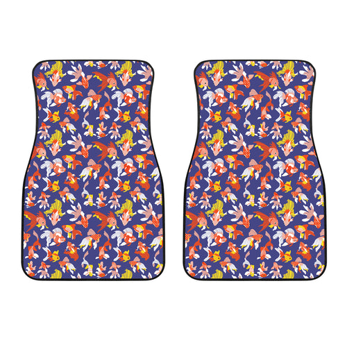 Goldfish Pattern Print Design 04 Front Car Mats