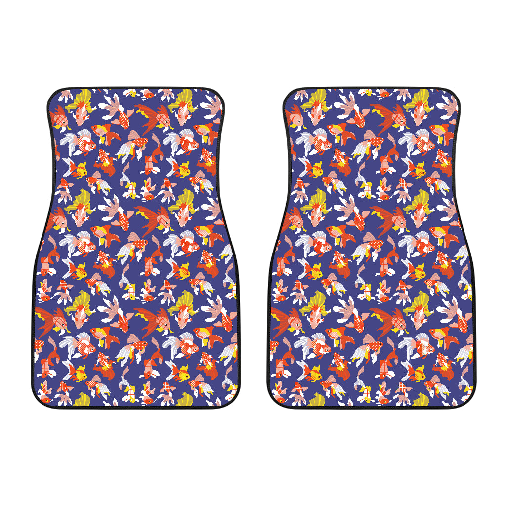 Goldfish Pattern Print Design 04 Front Car Mats