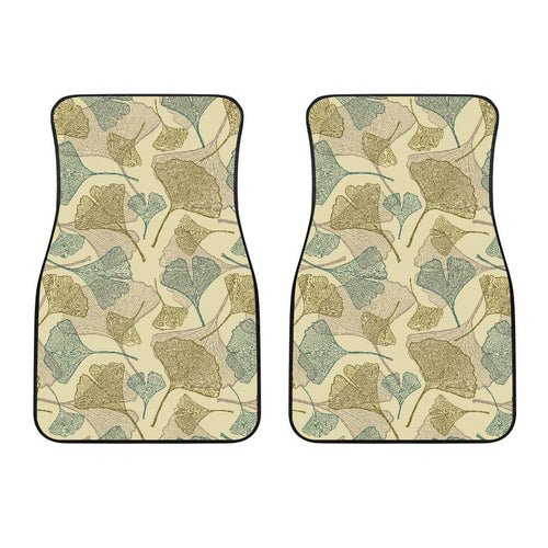 Ginkgo Leaves Design Pattern Front Car Mats