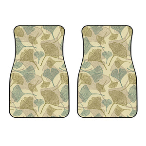 Ginkgo Leaves Design Pattern Front Car Mats