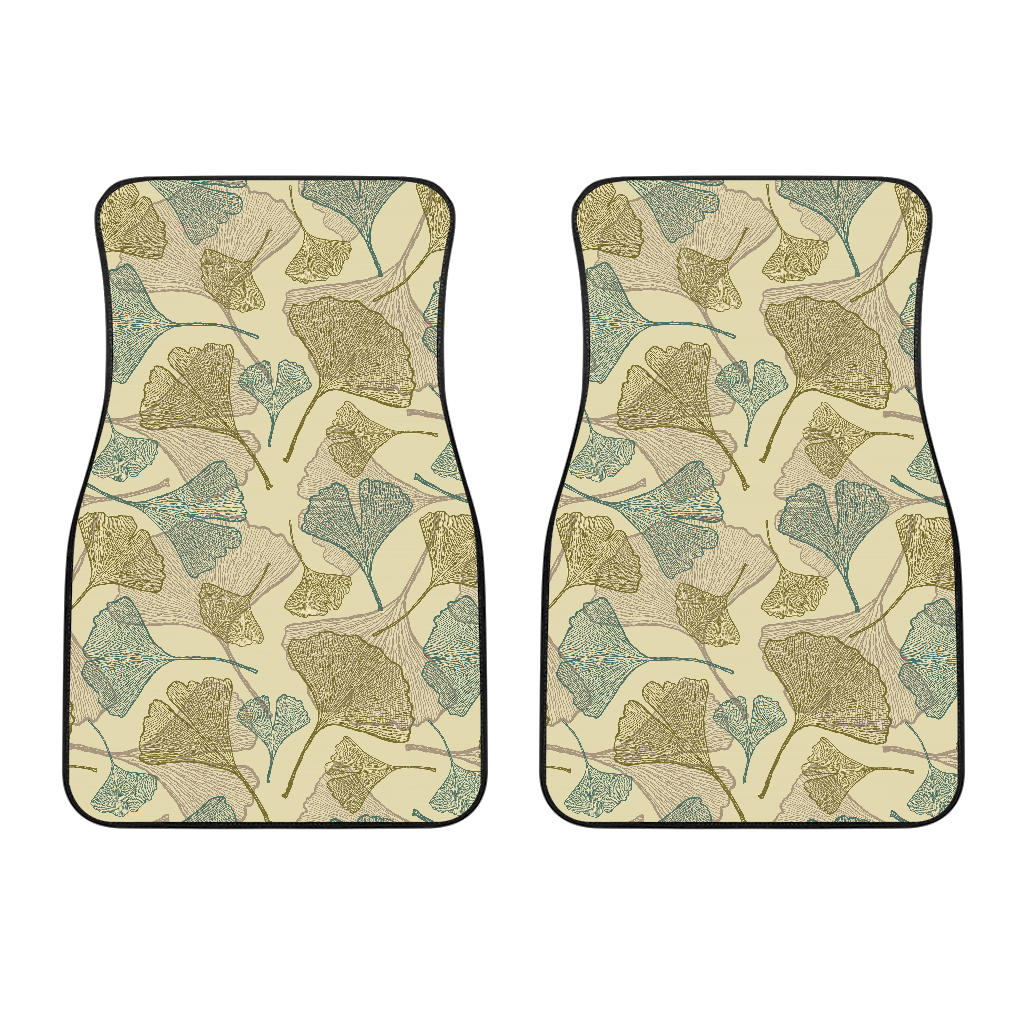 Ginkgo Leaves Design Pattern Front Car Mats