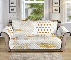 Beautiful gold japanese pattern Sofa Cover Protector