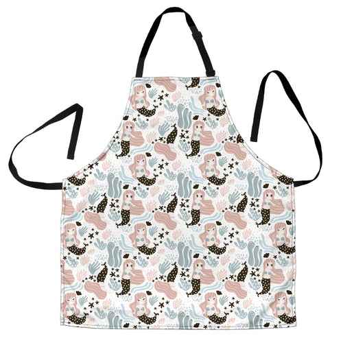 Cute Mermaid Pattern Adjustable Apron