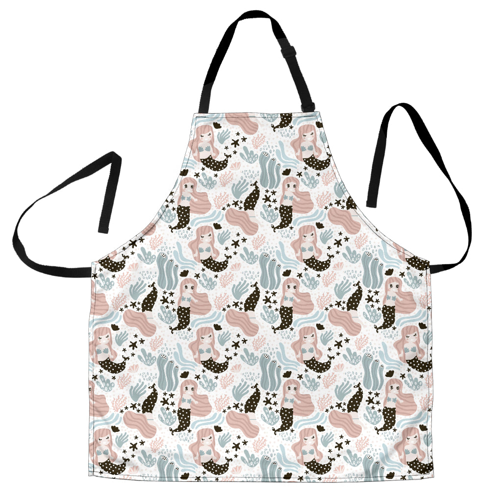 Cute Mermaid Pattern Adjustable Apron