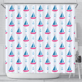 Sailboat Anchor Pattern Shower Curtain Fulfilled In US