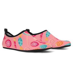 Colorful Candy Pattern Aqua Shoes