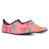 Colorful Candy Pattern Aqua Shoes