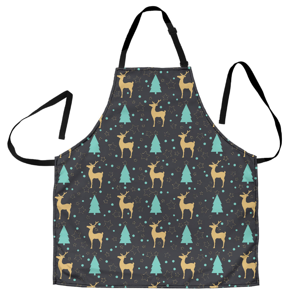 Deers Star Tree Pattern Adjustable Apron