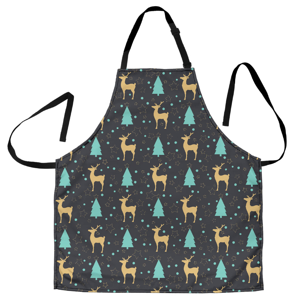 Deers Star Tree Pattern Adjustable Apron