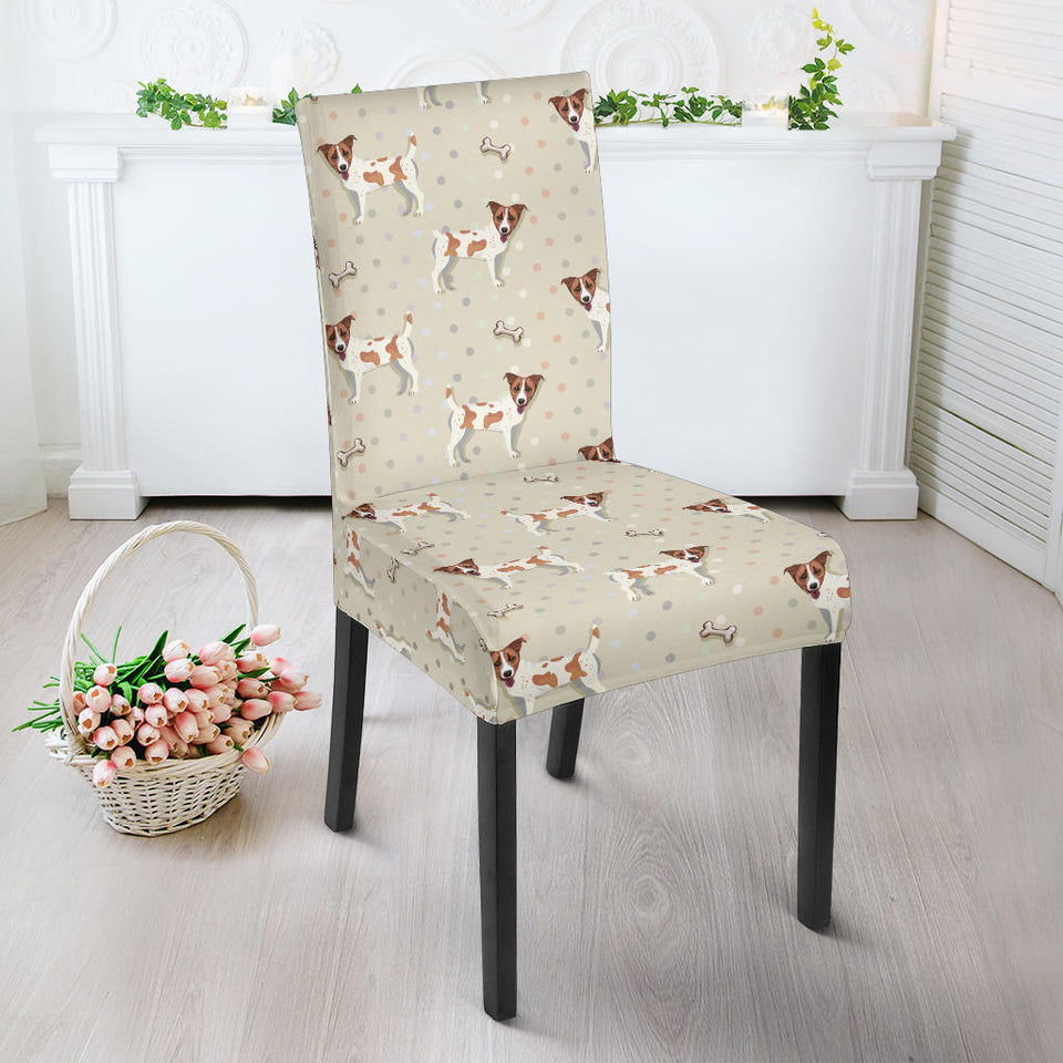 Jack Russel Pattern Print Design 02 Dining Chair Slipcover