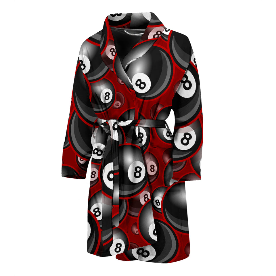Billiard Ball Pattern Print Design 05 Men's Bathrobe