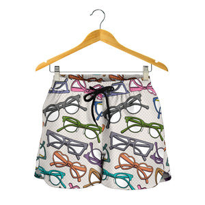Sun Glasses Pattern Print Design 01 Women Shorts