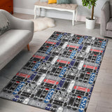 Skate Board Pattern Print Design 04 Area Rug