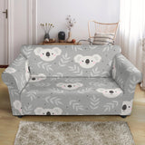 Cute Koala Leaves Pattern Loveseat Couch Slipcover