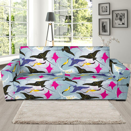 Stingray Pattern Print Design 01  Sofa Slipcover