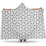Arabic Gary Pattern Hooded Blanket