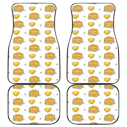 Pancake Pattern Print Design 03 Front and Back Car Mats