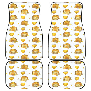 Pancake Pattern Print Design 03 Front and Back Car Mats