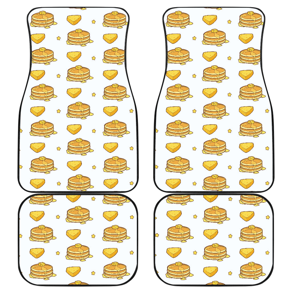 Pancake Pattern Print Design 03 Front and Back Car Mats