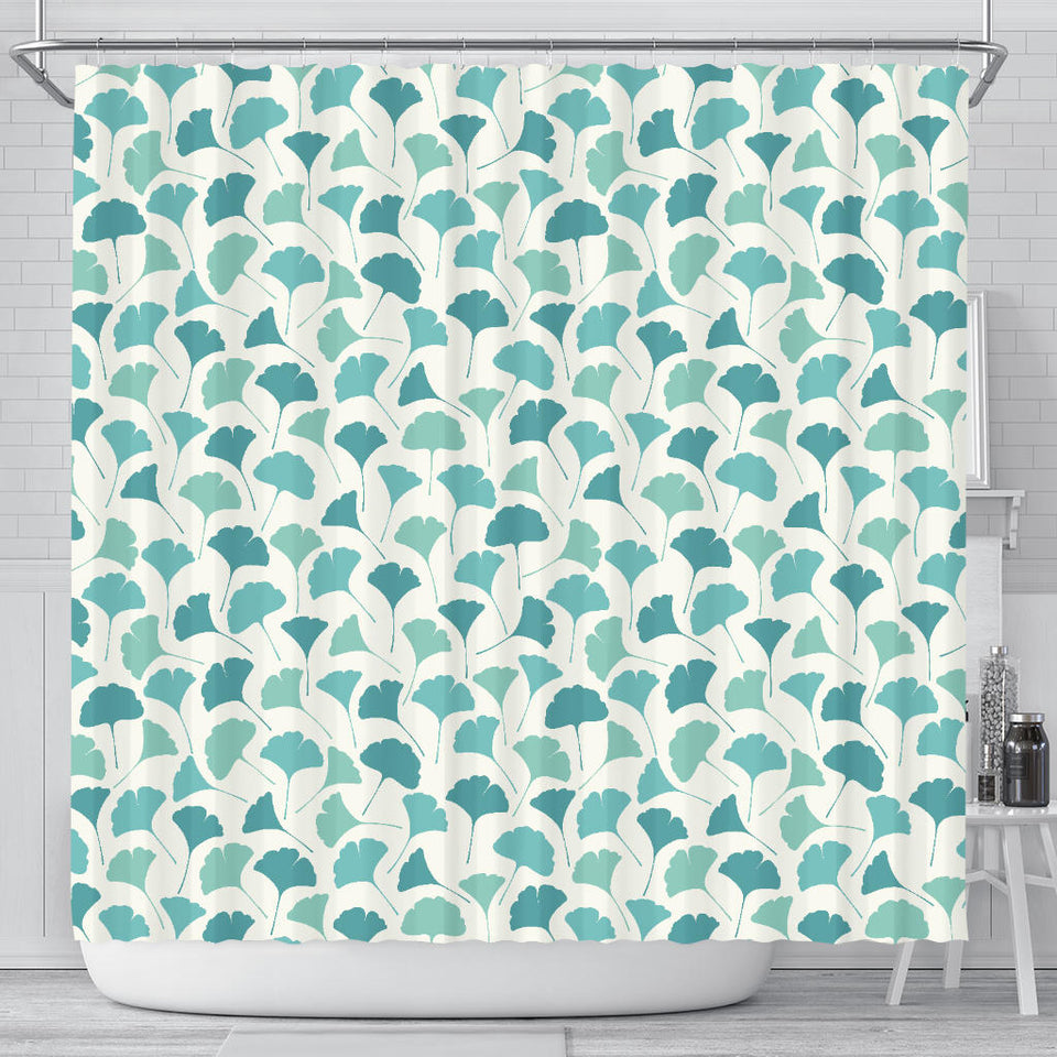 Green Ginkgo Leaves Pattern Shower Curtain Fulfilled In US