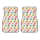 Color Cute Owl Pattern Front Car Mats