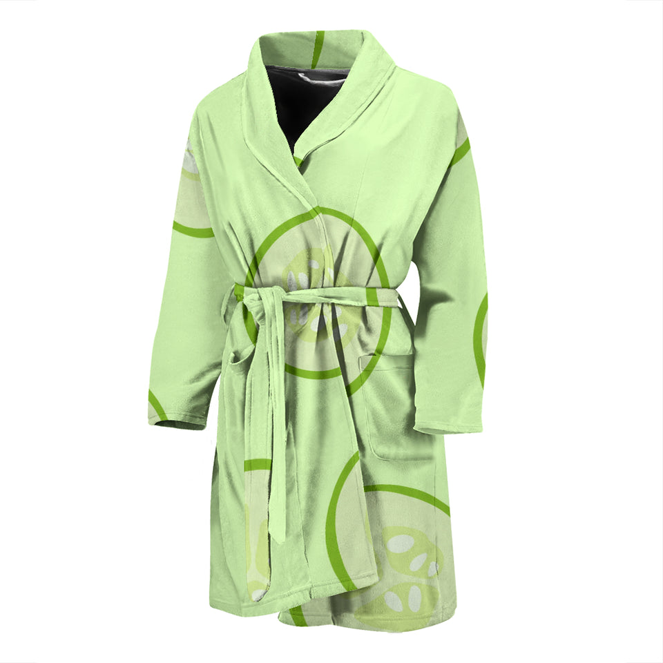 Cucumber Pattern Men'S Bathrobe