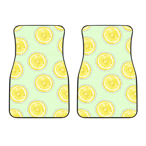Slice Of Lemon Pattern Front Car Mats