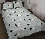 Sheep polka dot cloud pattern Quilt Bed Set