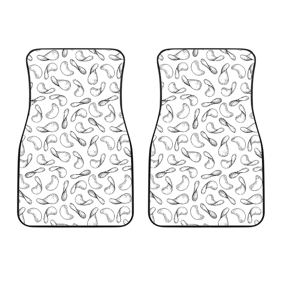 Potato Chips Pattern Print Design 04 Front Car Mats