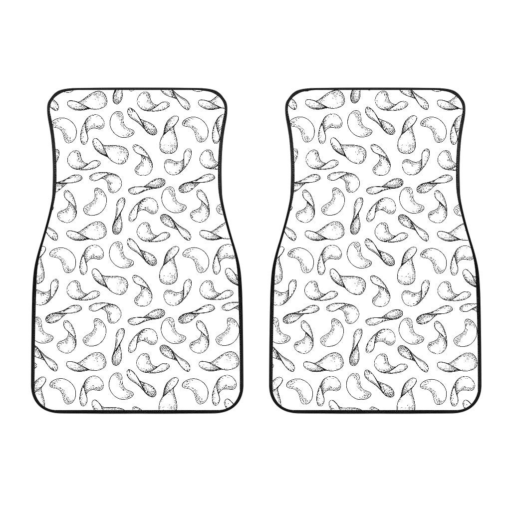 Potato Chips Pattern Print Design 04 Front Car Mats