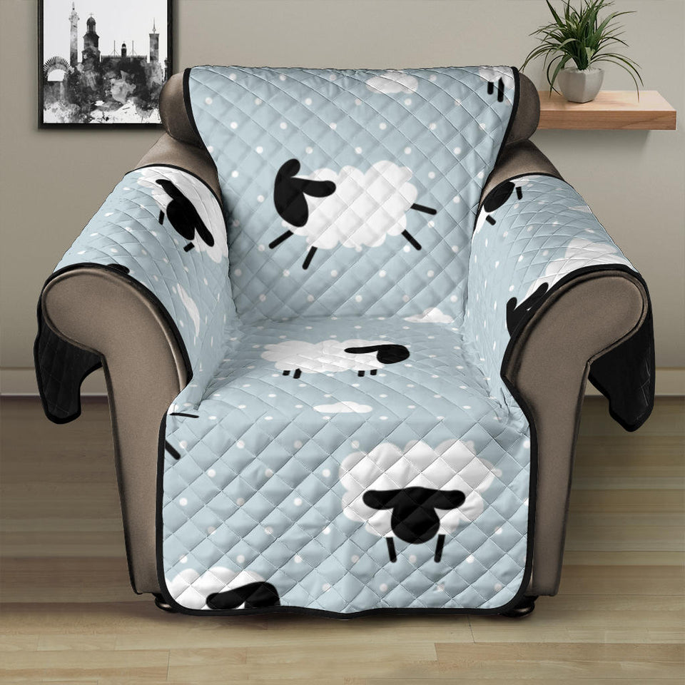 Sheep polka dot cloud pattern Recliner Cover Protector