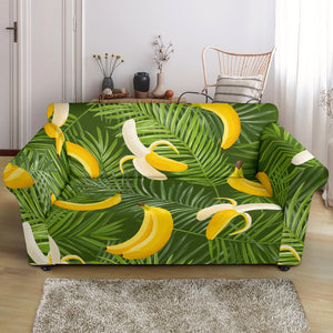 Banana Palm Leaves Pattern Loveseat Couch Slipcover