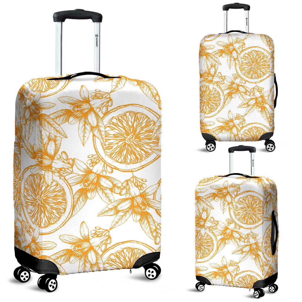 Hand Drawn Orange Fruit Pattern Luggage Covers