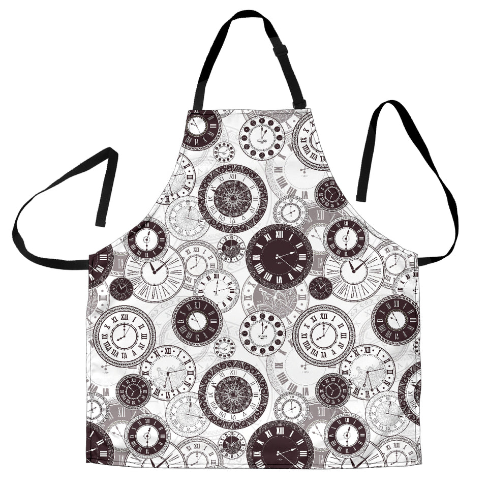 Classic Vintage Clock Pattern Adjustable Apron