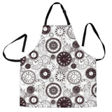 Classic Vintage Clock Pattern Adjustable Apron