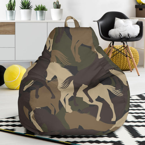 Horse Camo Camouflage Pattern Bean Bag Cover