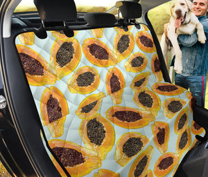Watercolor Papaya Pattern Dog Car Seat Covers