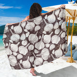 Garlic Bulb Dark Background Sarong