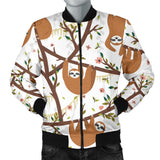 Sloths Hanging On The Tree Pattern Men'S Bomber Jacket