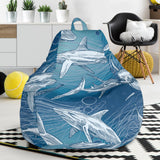 Shark Hand Drawn Bean Bag Cover
