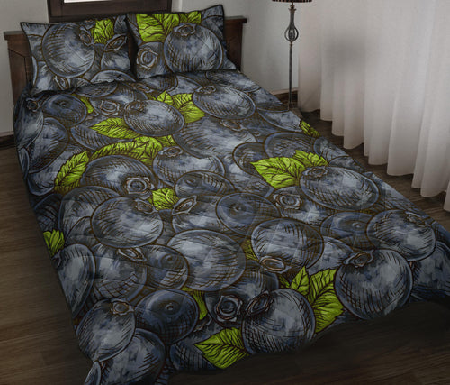 blueberry pattern Quilt Bed Set